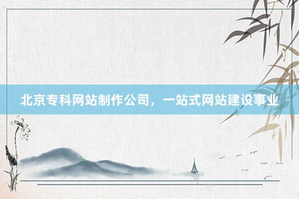 北京专科网站制作公司，一站式网站建设事业